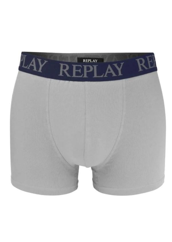Трусы-боксеры мужские анатомические Replay 2 шт. М Темно-Синий/Серый (7562546) - фото 4