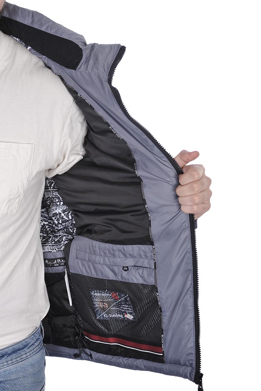 Куртка мужская еврозима Black Vinyl 24-C24-2561CQG XL Серый (24-C24-2561CQG_28_52) - фото 5