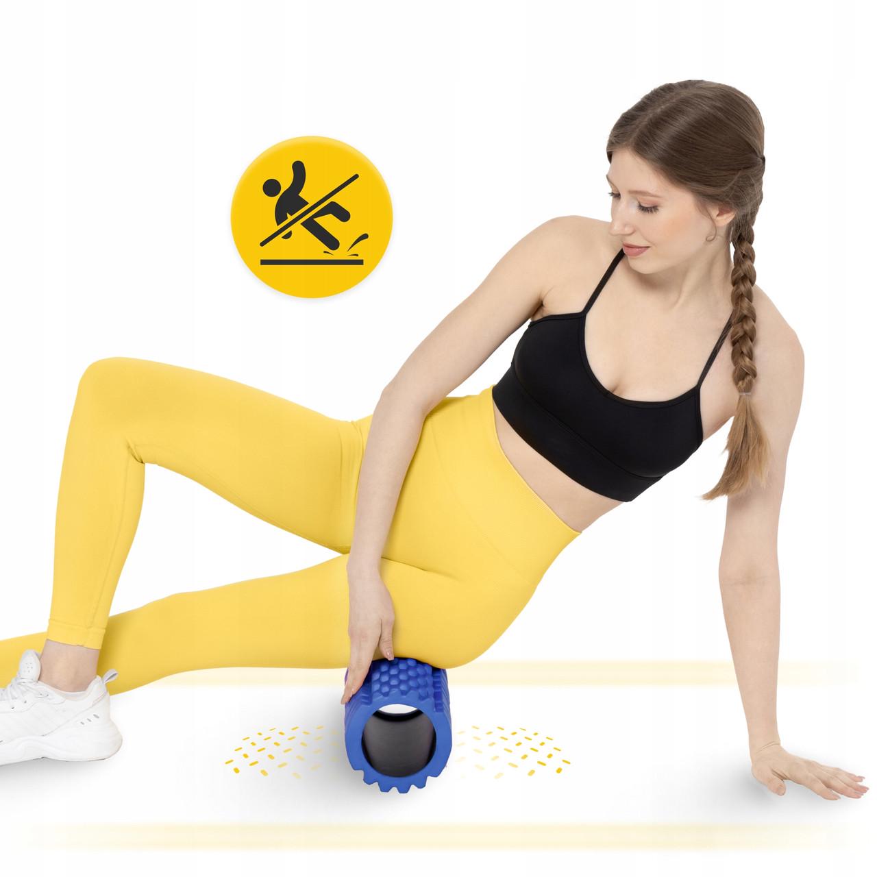 Ролик масажний 4fizjo 33x14 см Blue (P-5907739310071) - фото 3 Ролик масажний 4fizjo 33x14 см Blue (P-5907739310071) - фото 3