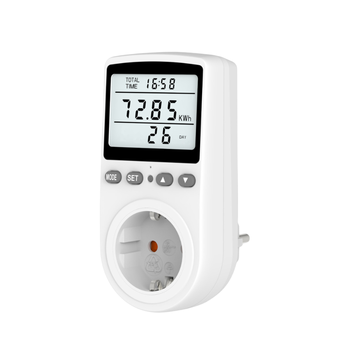 Ватметр с подсветкой в ​​розетку многофункциональный/бытовой 3680 Вт (29444364)