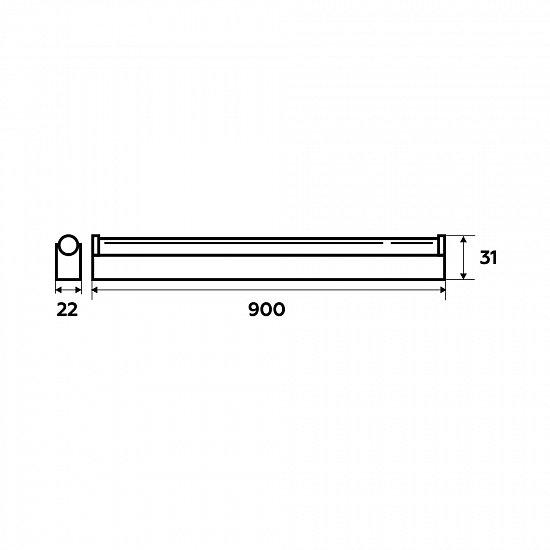 Светильник линейный Eurolamp LED IP44 12W 4000K T5 (18805002) - фото 3