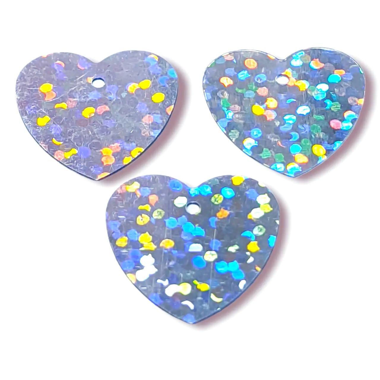 Пайетки Сердце 16х15 мм 25 г Серебристый (ПА1615с00) Пайетки Сердце 16х15 мм 25 г Серебристый (ПА1615с00)