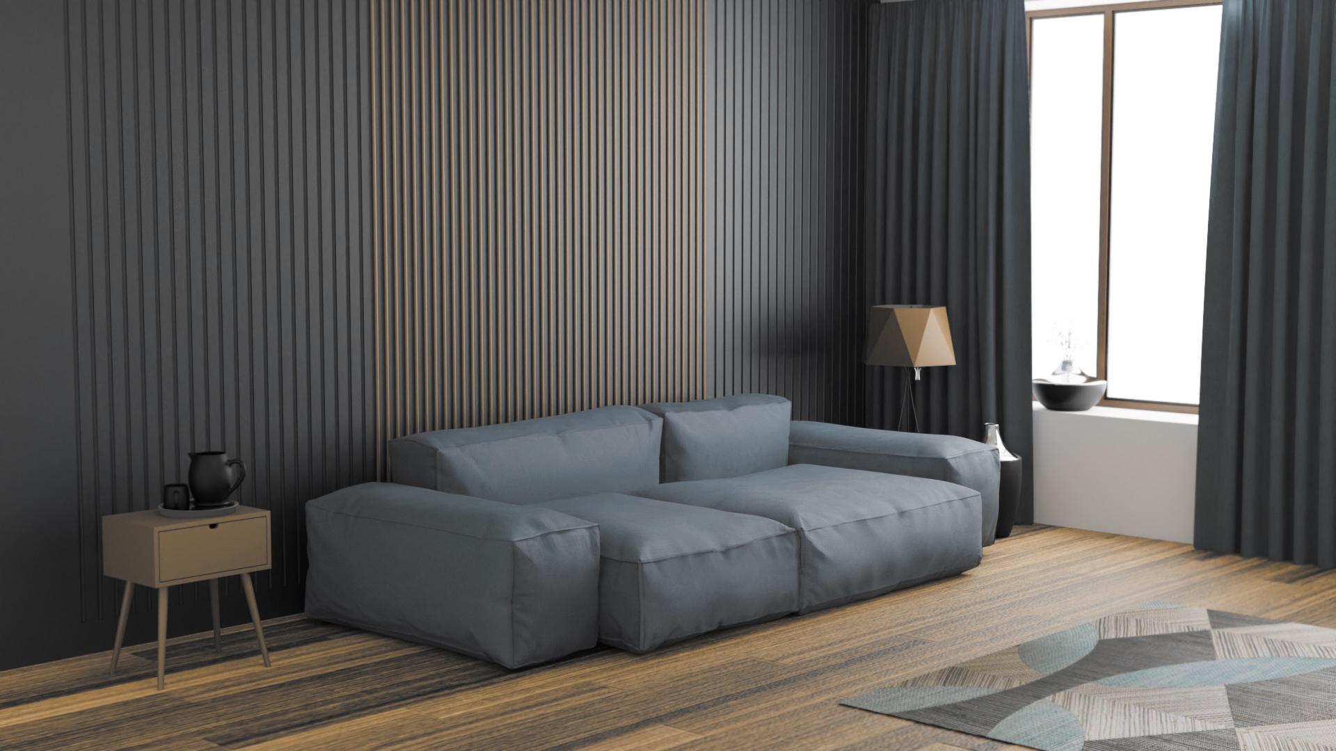 Модульный диван Cloud 2 290х128 см Серый (Арт 0001) - фото 3 Модульный диван Cloud 2 290х128 см Серый (Арт 0001) - фото 3