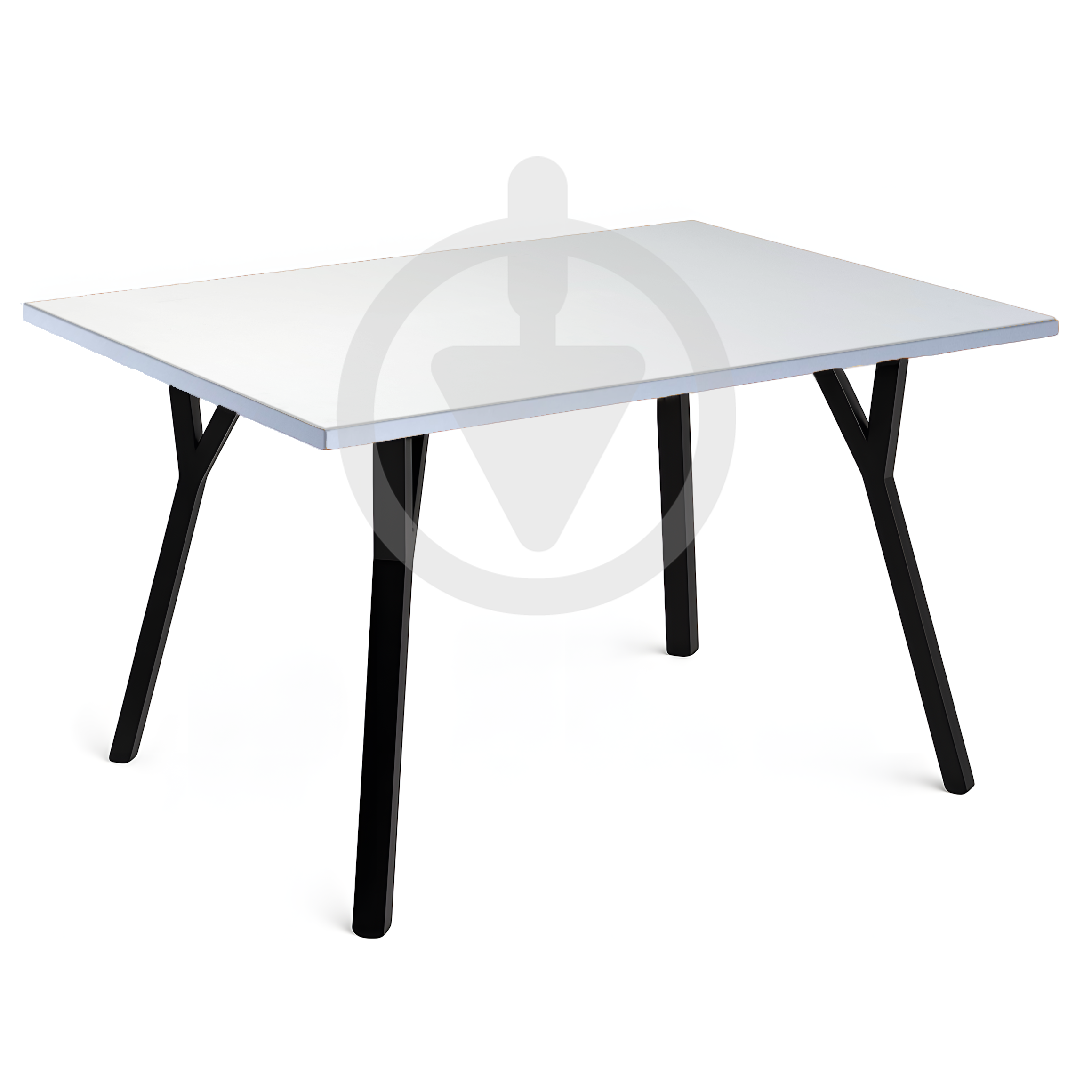 Стол кухонный прямоугольный RoMax Magnit Loft 90 см Белая Аляска/Черный