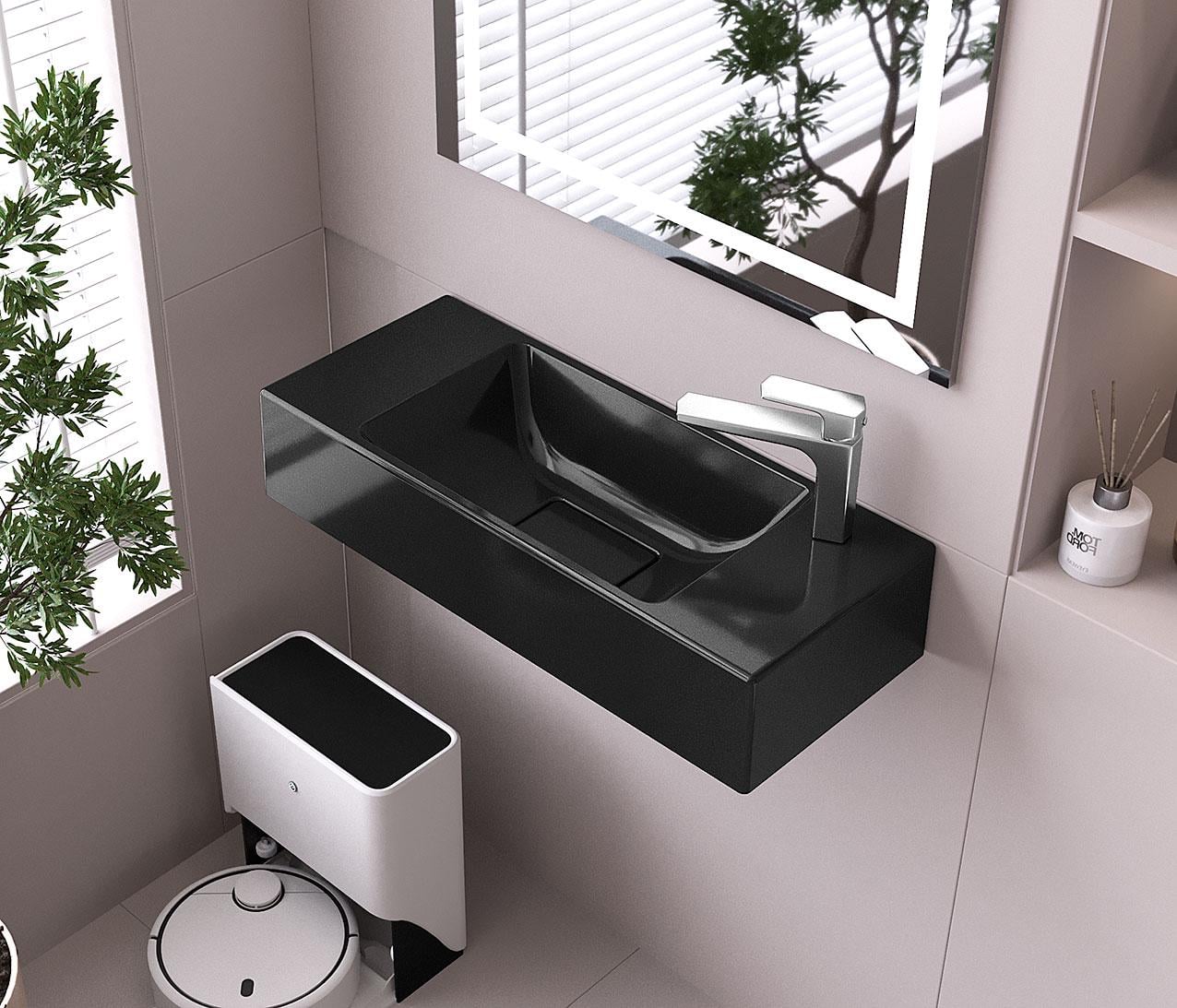 Умывальник подвесной Status Santex 60 Black (34174550)