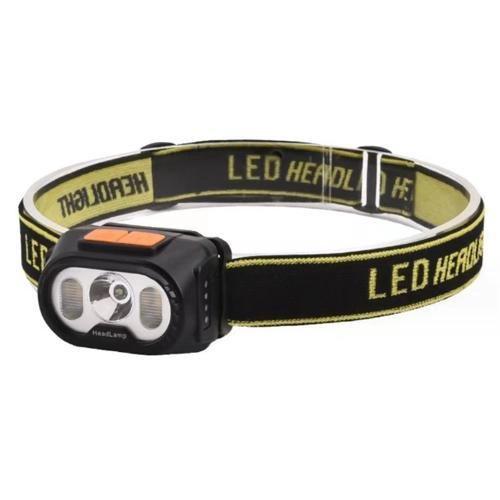 Фонарь налобный 2303-XPE+4SMD Type-C Black (ws33289)