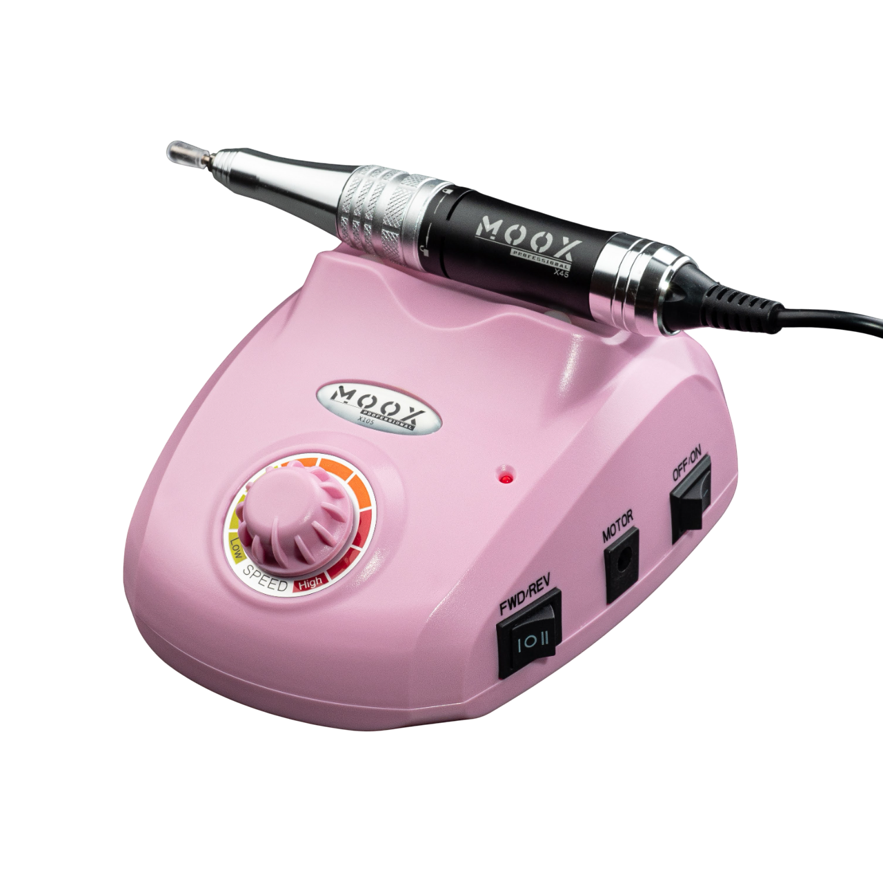 Фрезер профессиональный Мокс X105 на 65 Вт 45000 об/мин для маникюра и педикюра Pink