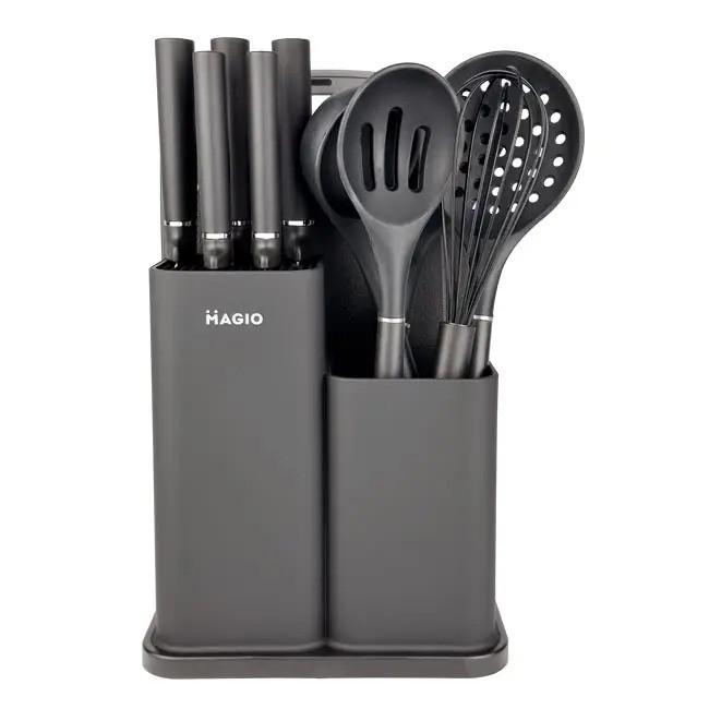 Набор кухонных принадлежностей силиконовый Magio MG-1097B 12 предметов Black (iz15008)