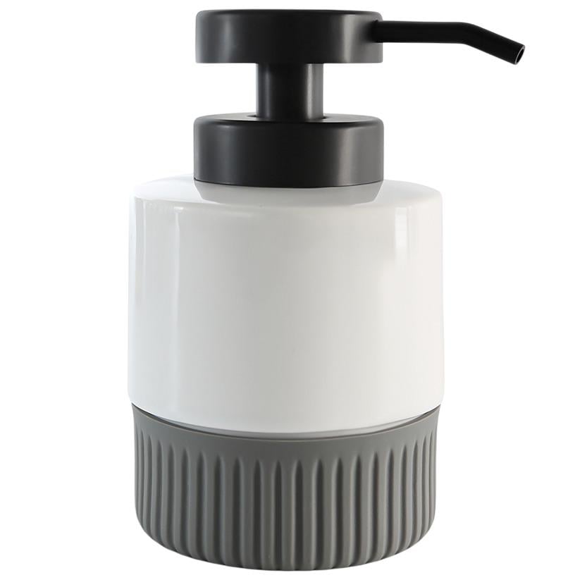 Дозатор для рідкого мила MVM Stockholm BA-44 настільний 360 мл Сірий (248566)