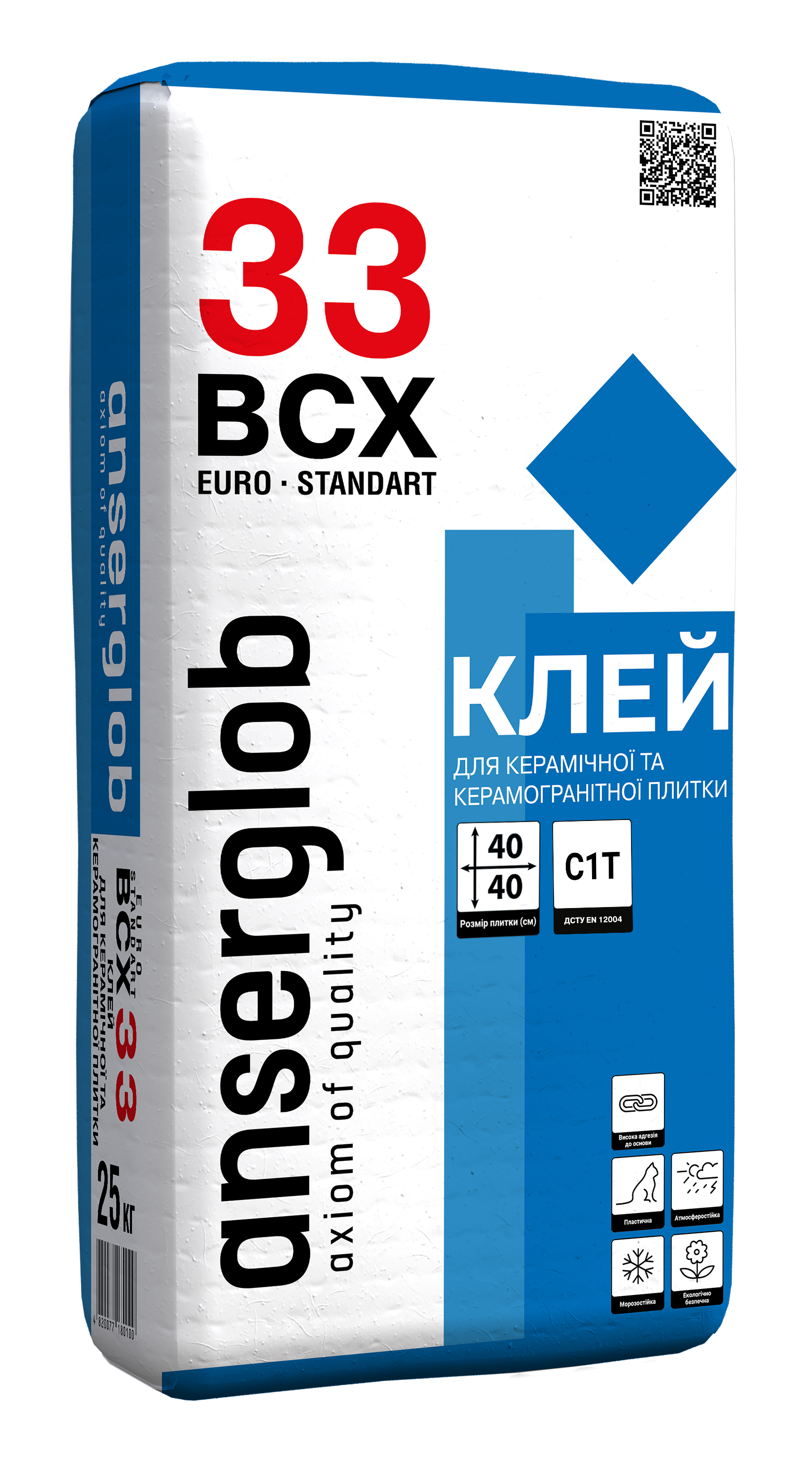 Клей для плитки Anserglob ВСХ 30 25 кг (30023)