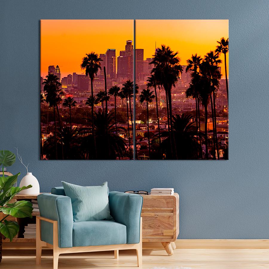 Настенний декор Сумерки над Лос-Анджелесом 71x51 см (A645-2)