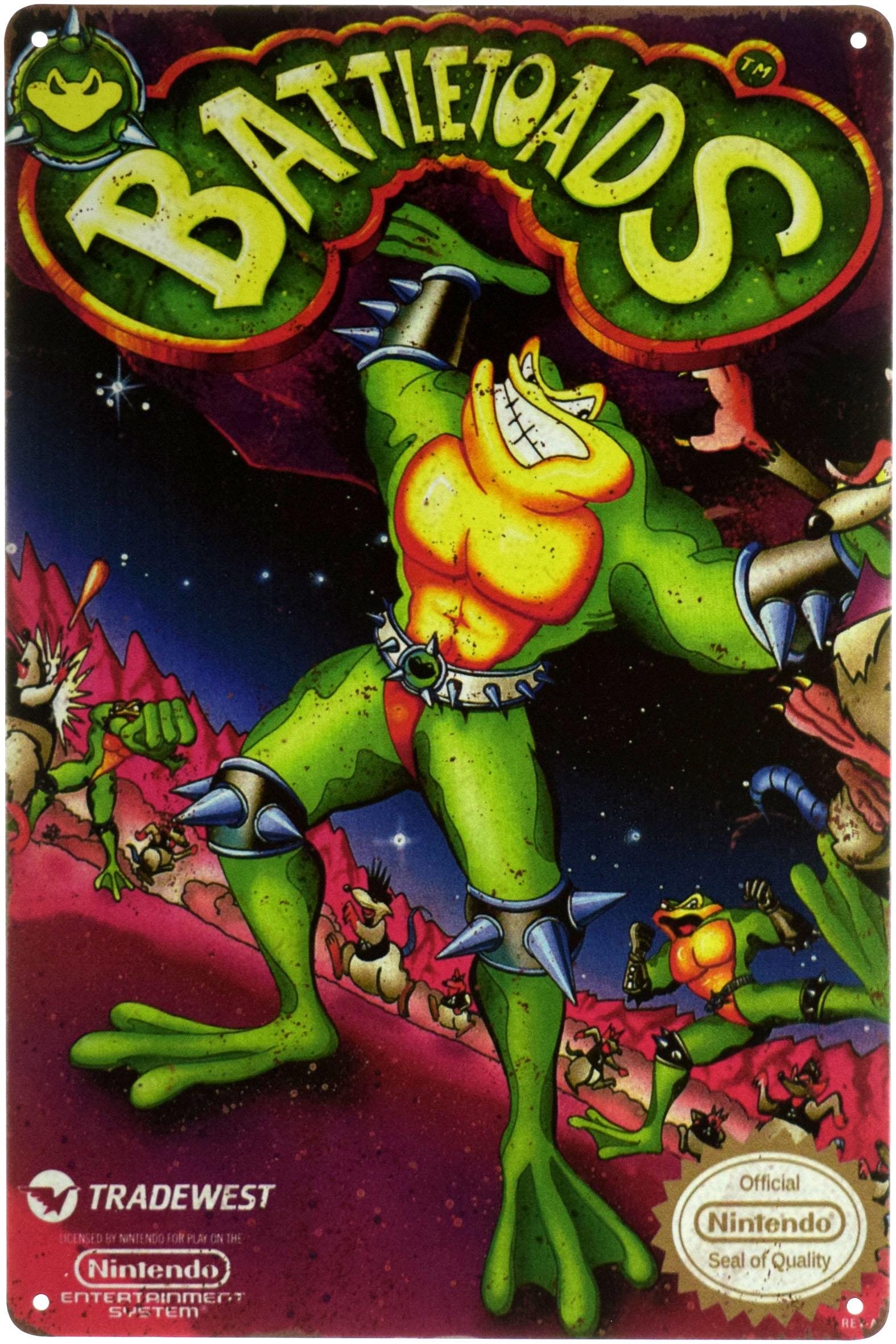 Табличка металлическая Battletoads 20x30 см