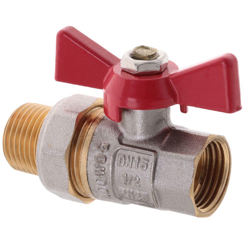 Кран с американкой WaterPro 1/2" Красный (WP0151)