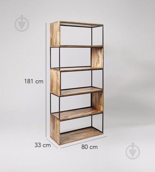 Книжная полка GoodsMetall из металла в стиле Лофт 1810х800х330 "Магеллан"