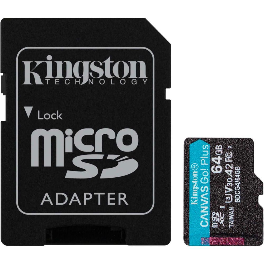 Карта памяти Kingston Canvas Go! Plus скоростная Class 10 U3 V30 A2 micro-SD 64 GB (632392)