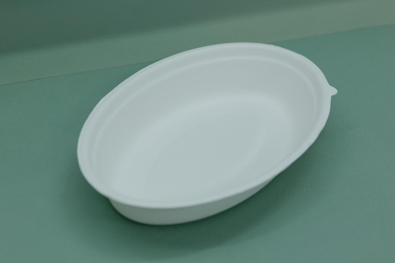 Одноразовая тарелка овальная из тростника 710 мл 125 шт. - фото 3