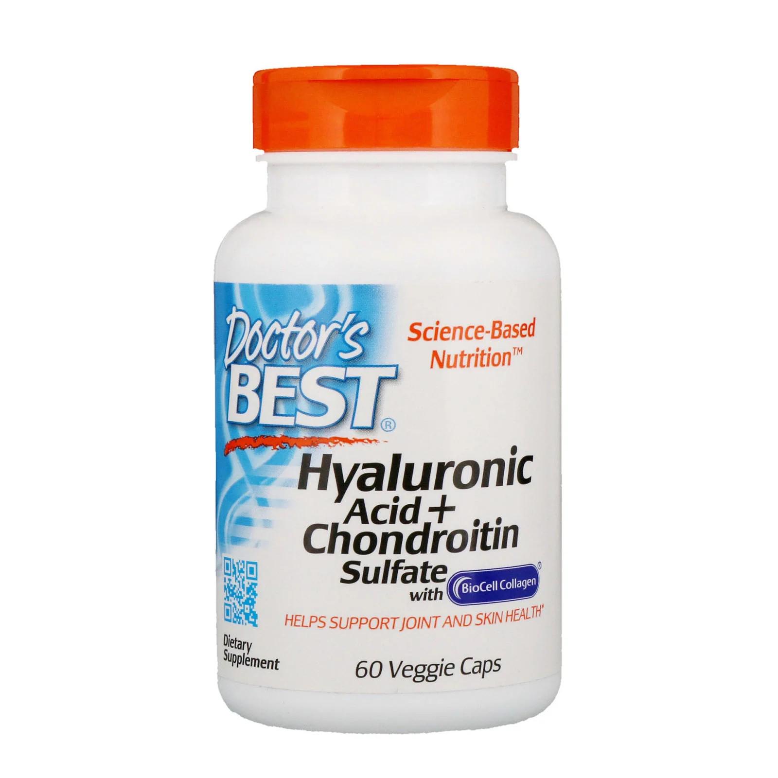 Натуральная добавка Doctor's Best Best Hyaluronic Acid+Chondroitin Sulfate 60 капсул