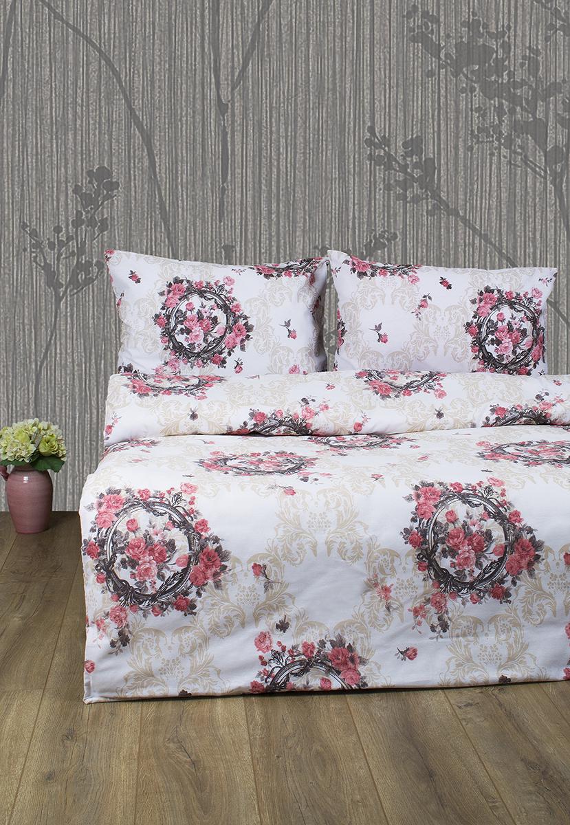 Комплект постільної білизни Lotus Angelique V1 ранфорс сімейний Рожевий (19574)