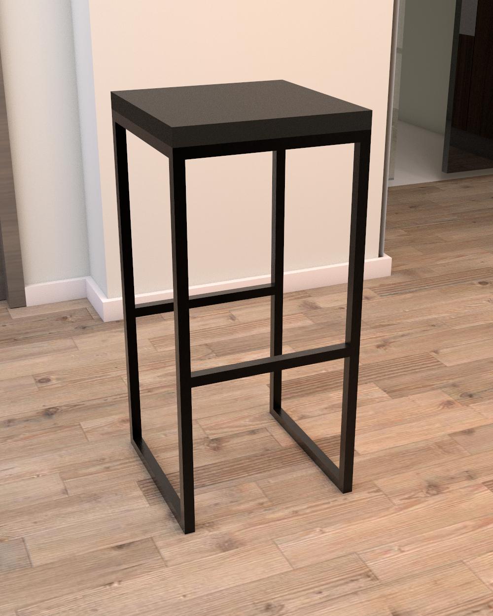 Барный табурет EcoLoft Кросс DSP-1335-5 в стиле черный лофт (31285807)