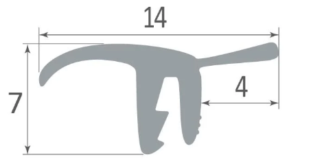 Декоративна вставка TL-4 Premium чорна для натяжної стелі, 1 м - фото 2