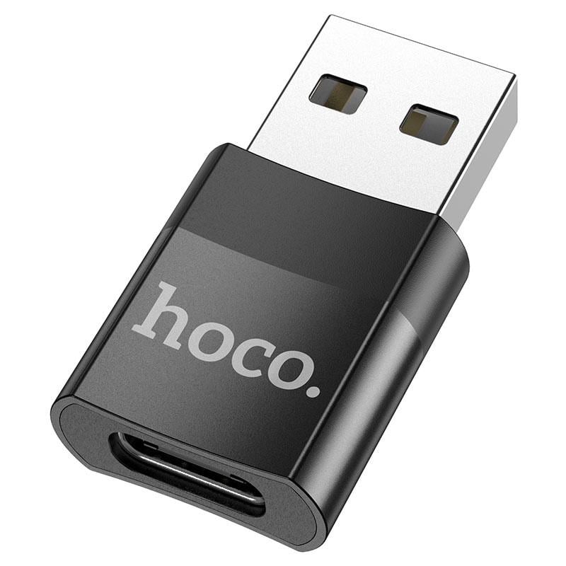 Переходник Hoco UA17 USB Type-C Female USB2,0 Черный (00000055828_1)