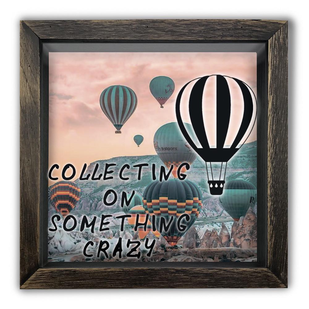 Копилка Collecting for something crazy деревянная 20x20x6,5 см винтажная Коричневый (хркп0012ква)
