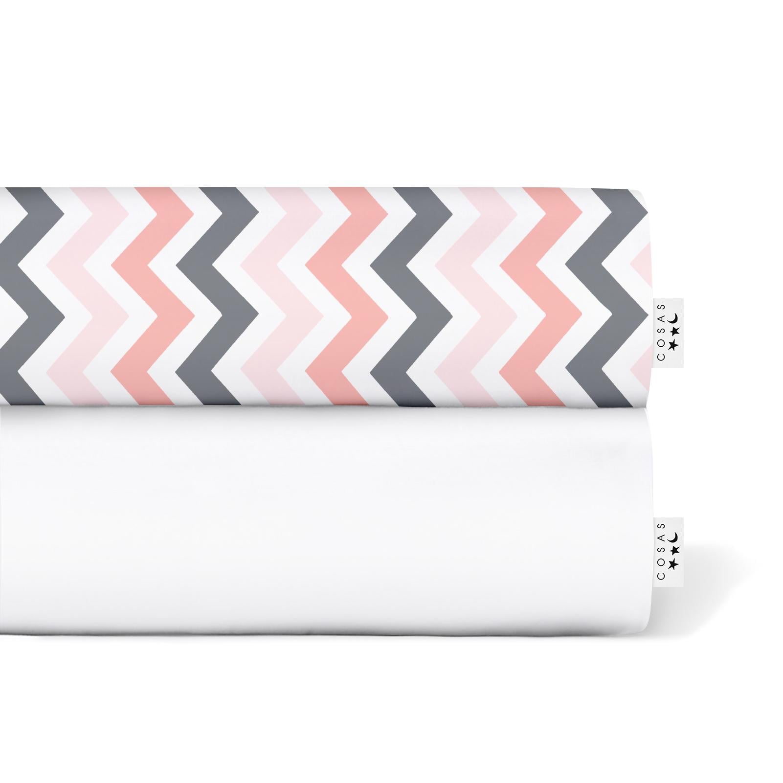 Набор простыней на резинке Cosas White/ZigGreyRose 160х200х20 см 2 шт. (4822052058954)