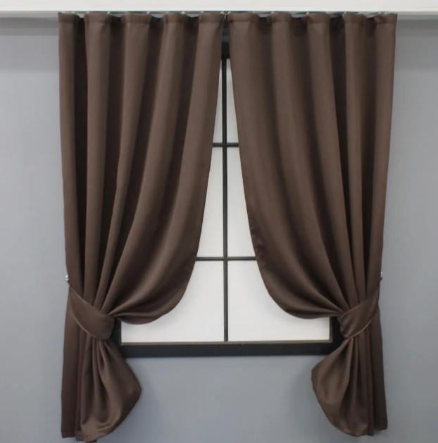 Комплект штор блекаут Bagema Rvs 1,3х1,7 м 2 шт. Коричневый (1243ш)