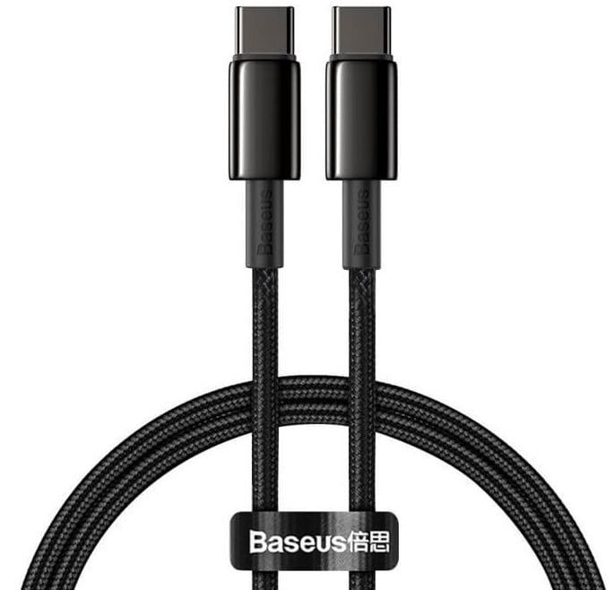 Кабель Baseus CATWJ-01 Tungsten Gold 1 м 5A Черный (1d747035)