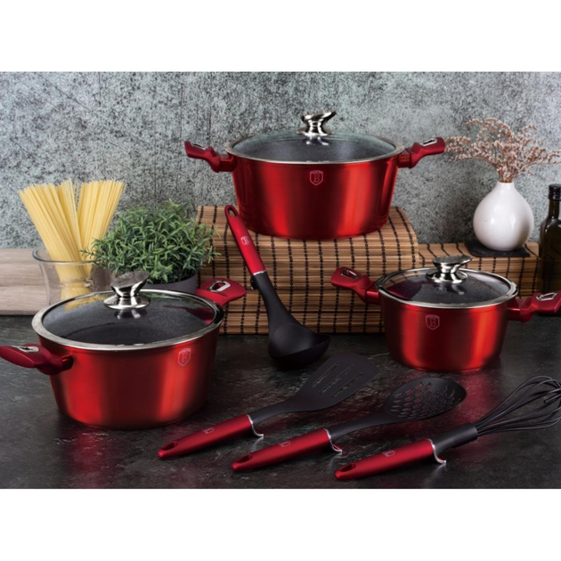 Набір посуду із 10 предметів Berlinger Haus Metallic Line (BH-6150) - фото 3 Набір посуду із 10 предметів Berlinger Haus Metallic Line (BH-6150) - фото 3