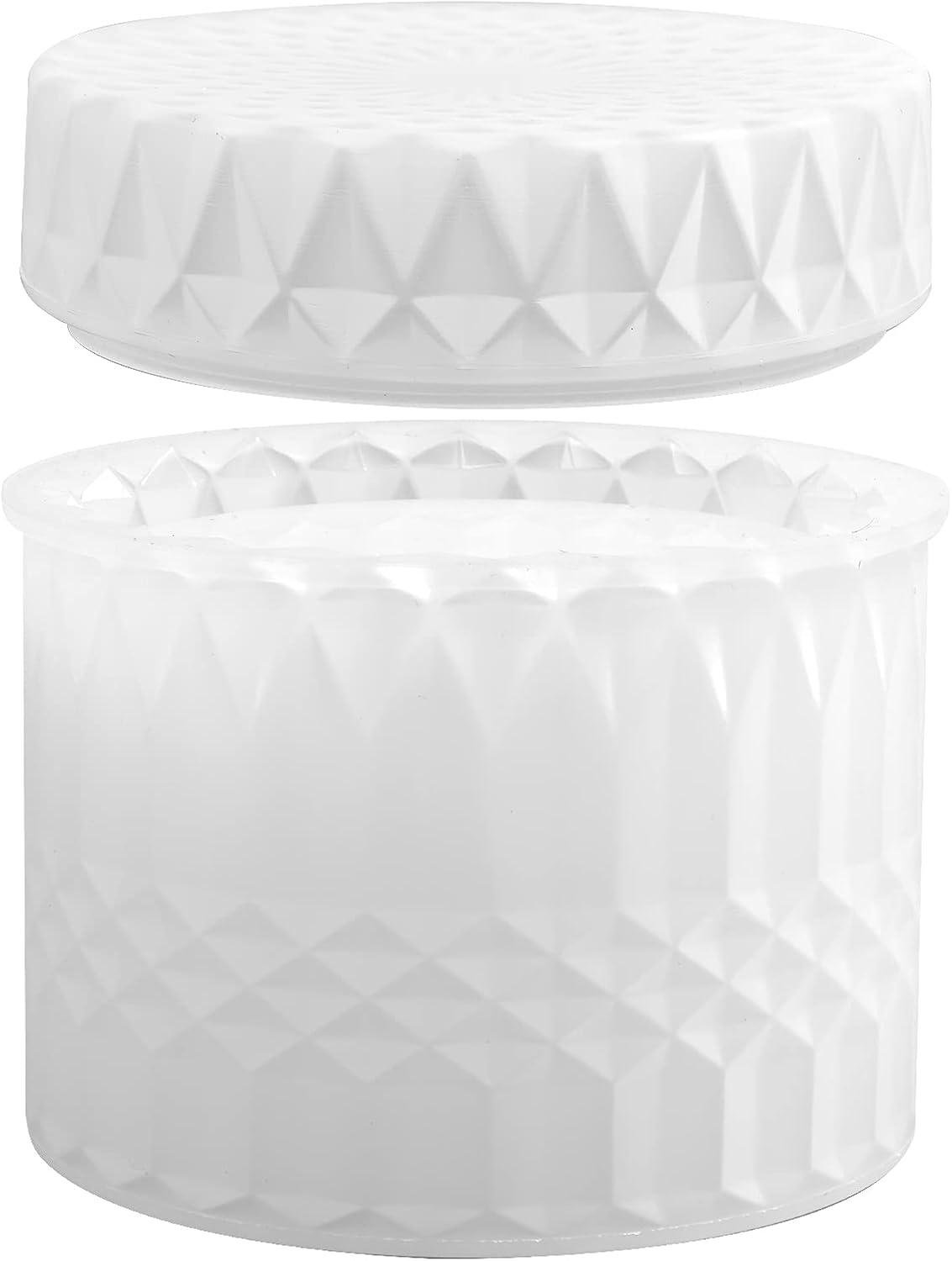 Форма молд шкатулка круглая с гранями из эпоксидной смолы/гипса (3175)