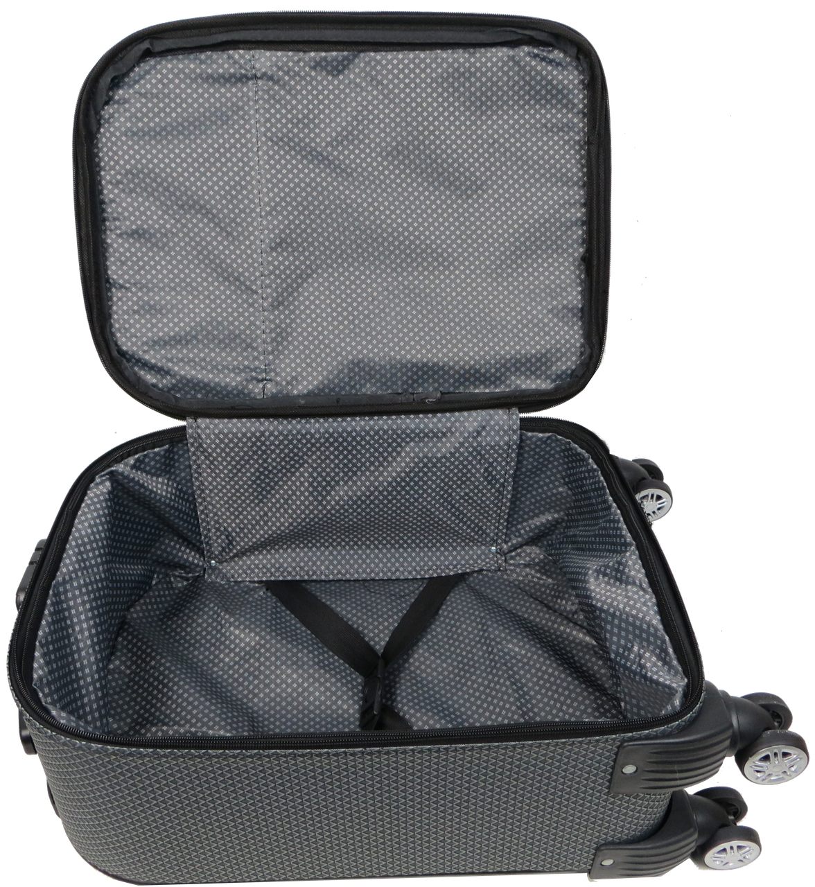 Чемодан на колесах Gedox GD Polo маленький в клеточку 42 л Серебристый - фото 4 Чемодан на колесах Gedox GD Polo маленький в клеточку 42 л Серебристый - фото 4