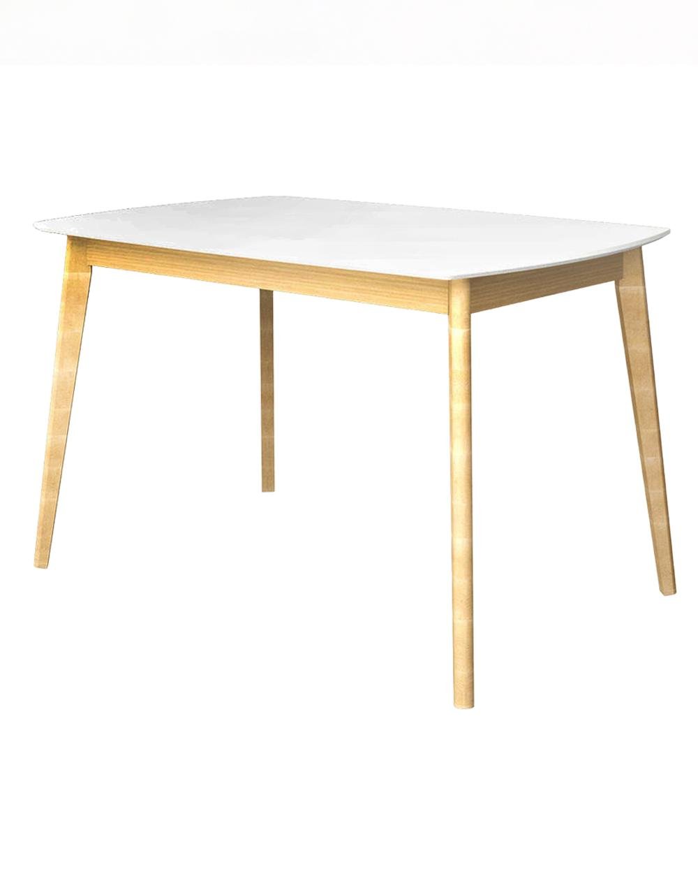 Обеденный стол AVVS Exen Loft прямоугольный 120х80 см Белый/Дерево (EXENWH)