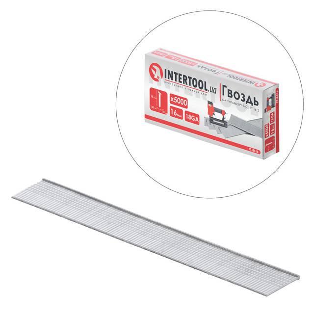 Гвоздь для степлера Intertool PT-8618 PT-1603 PT-1612 18 мм 18GA 1,0х1,25 мм 5000 шт./уп. - фото 2 Гвоздь для степлера Intertool PT-8618 PT-1603 PT-1612 18 мм 18GA 1,0х1,25 мм 5000 шт./уп. - фото 2