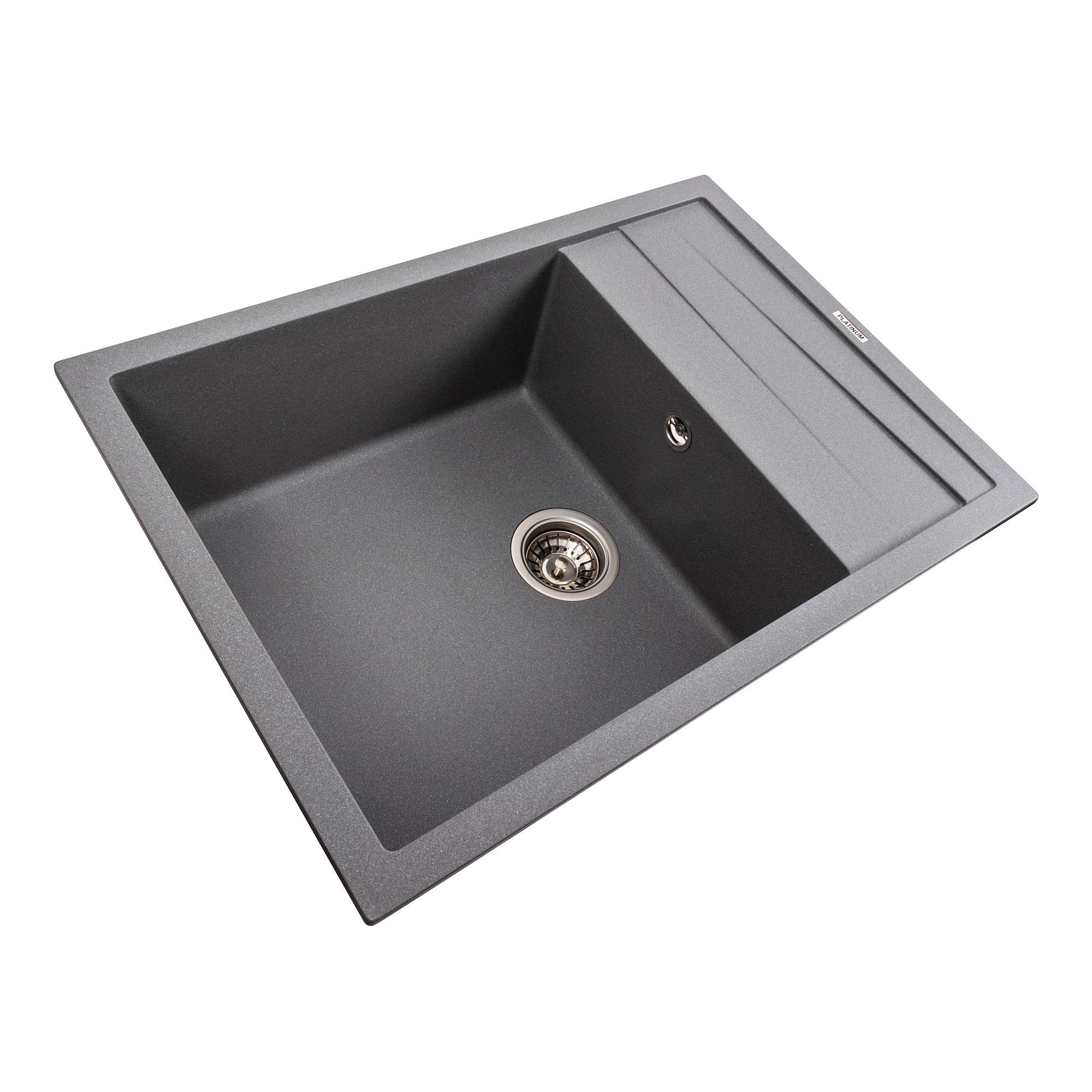 Мийка кухонна Platinum PLS-A42103 гранітна прямокутна 700x500 мм Сірий (25969696) - фото 2 Мийка кухонна Platinum PLS-A42103 гранітна прямокутна 700x500 мм Сірий (25969696) - фото 2