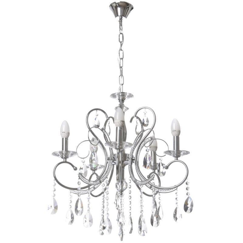 Люстра свеча подвесная прованс хрустальная Brille BCL-660S/5 E14 CH