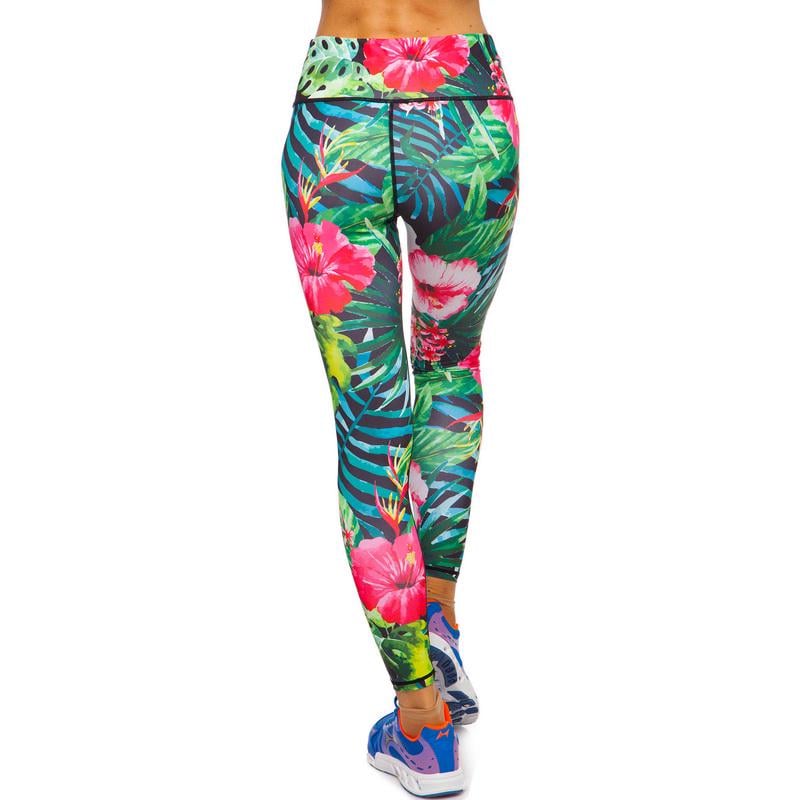 Лосины женские с принтом DOMINO YH104 M Зеленый/Розовый (YH104_M) - фото 2