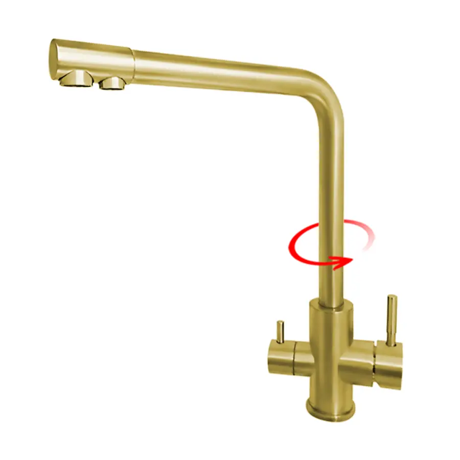 Смеситель для кухни Nett FG-33 Frosh с подключением к фильтру Золотой (NET-033320) - фото 2