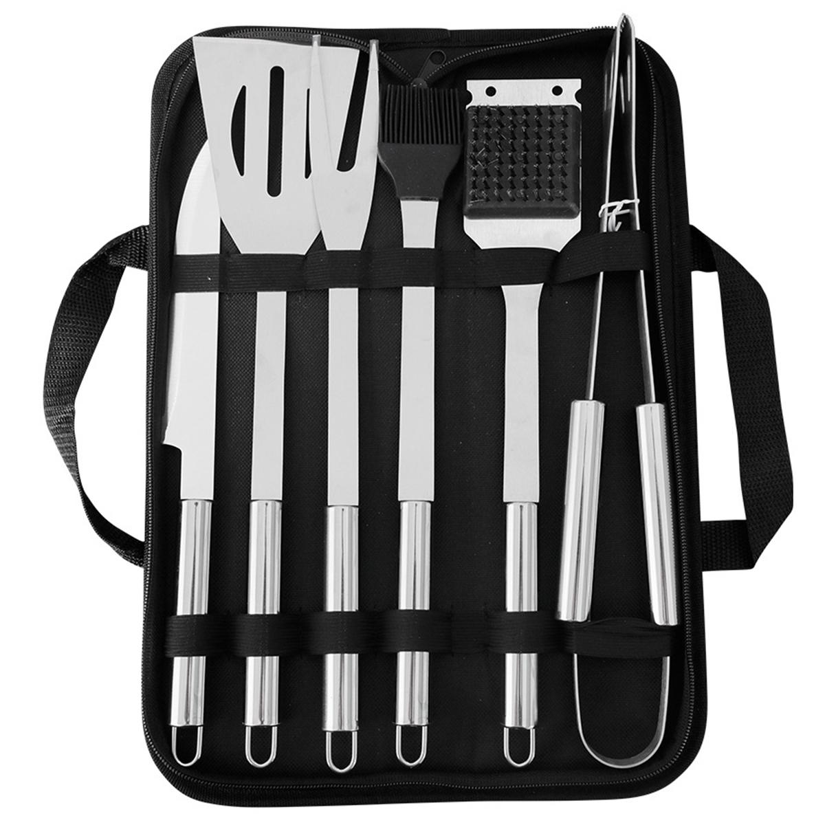 Набір для гриля та барбекю з нержавіючої сталі 6 пр. в кейсі (HP-20-73) Набір для гриля та барбекю з нержавіючої сталі 6 пр. в кейсі (HP-20-73)