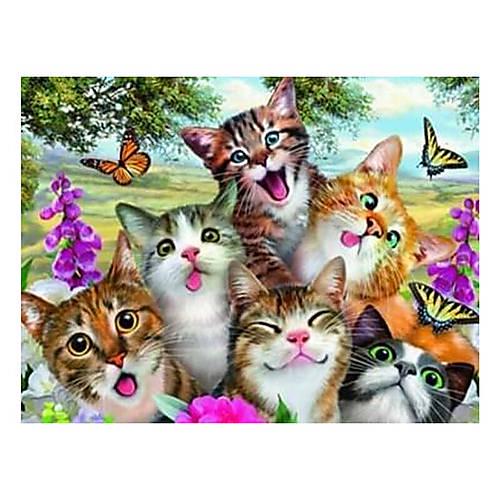 Алмазна мозаїка TK Group Смішні кошенята та метелики 40х30 см (GB74849)