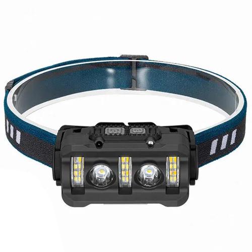 Фонарь налобный аккумуляторный W-6112A-2XPE-12SMD Black (592562)