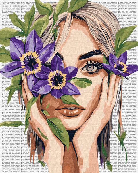 Картина по номерам Ideyka Красочная поэзия: Клематис 40x50 см (Id-KHO8582)