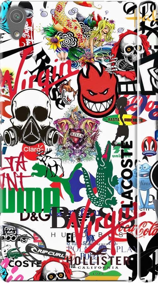 Чехол на Sony Xperia XA Ultra Dual F3212 Many different logos (4022c-391-42517) Чехол на Sony Xperia XA Ultra Dual F3212 Many different logos (4022c-391-42517)