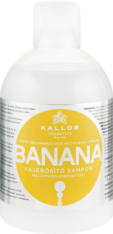 Шампунь для зміцнення волосся з мультивітамінним комплексом Kallos Cosmetics Banana Shampoo 1 л (511302)