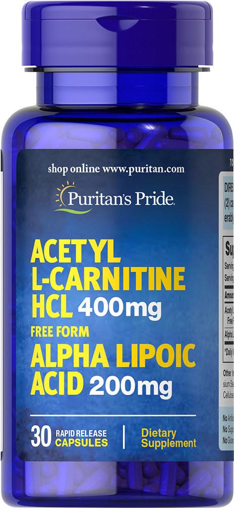 Комплекс Ацетил Карнитин Puritan's Pride Acetyl L-Carnitine 400 мг with Alpha Lipoic Acid 200 мг 30 Caps Комплекс Ацетил Карнитин Puritan's Pride Acetyl L-Carnitine 400 мг with Alpha Lipoic Acid 200 мг 30 Caps