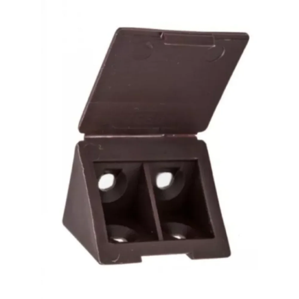 Кутник монтажний Mesan подвійний меблевий пластиковий Венге (PD0651)