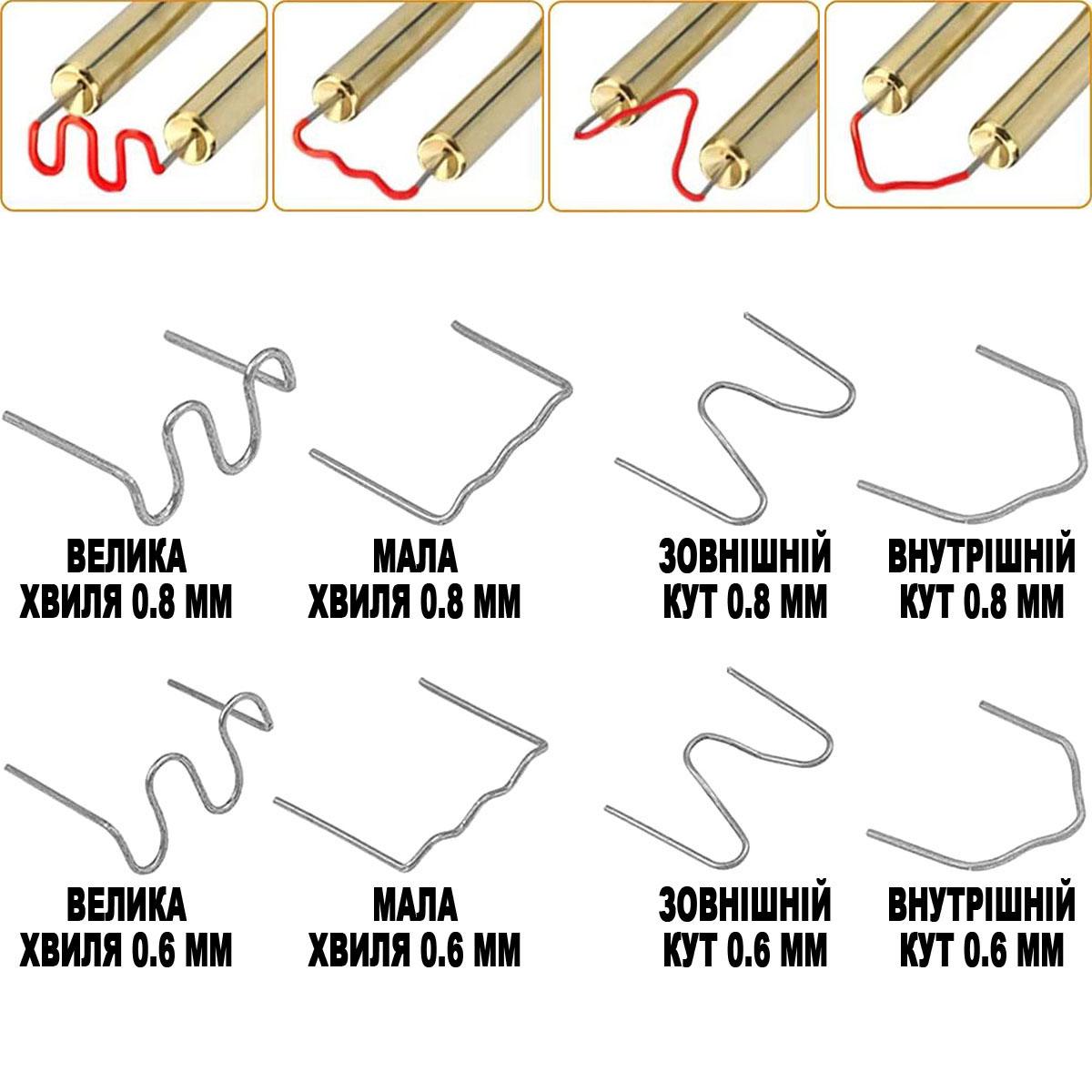 Cкоби для гарячого степлера KRAFTTEX RS28 Велика хвиля 0,8 мм 50 шт. - фото 4