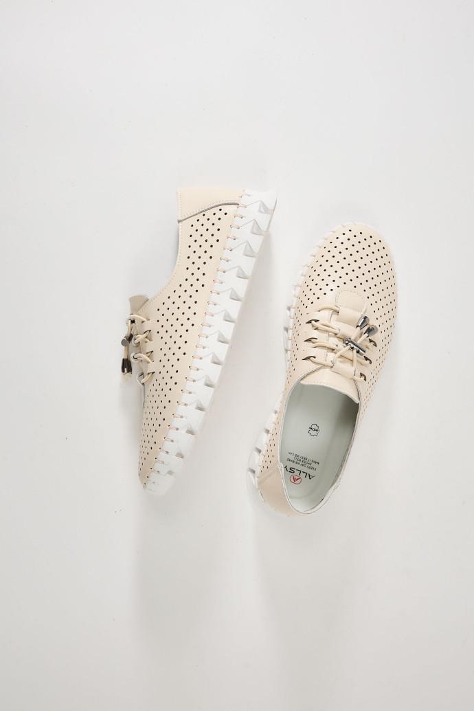 Мокасини жіночі ALLSY шкіряні р. 37 Бежевий (195216) - фото 2