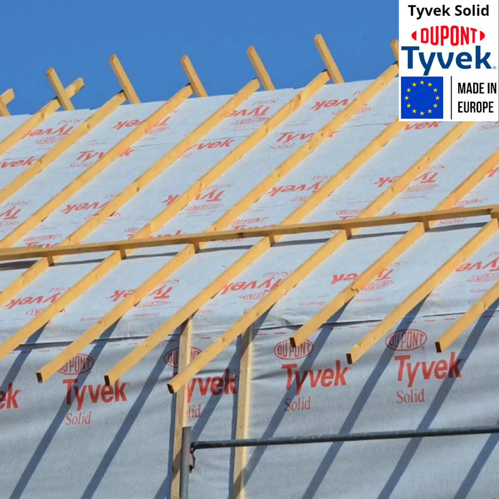 Мембрана супердиффузионная Tyvek Solid 1,5x50 м 75 м2 82 г/м2 (310014) - фото 10 Мембрана супердиффузионная Tyvek Solid 1,5x50 м 75 м2 82 г/м2 (310014) - фото 10