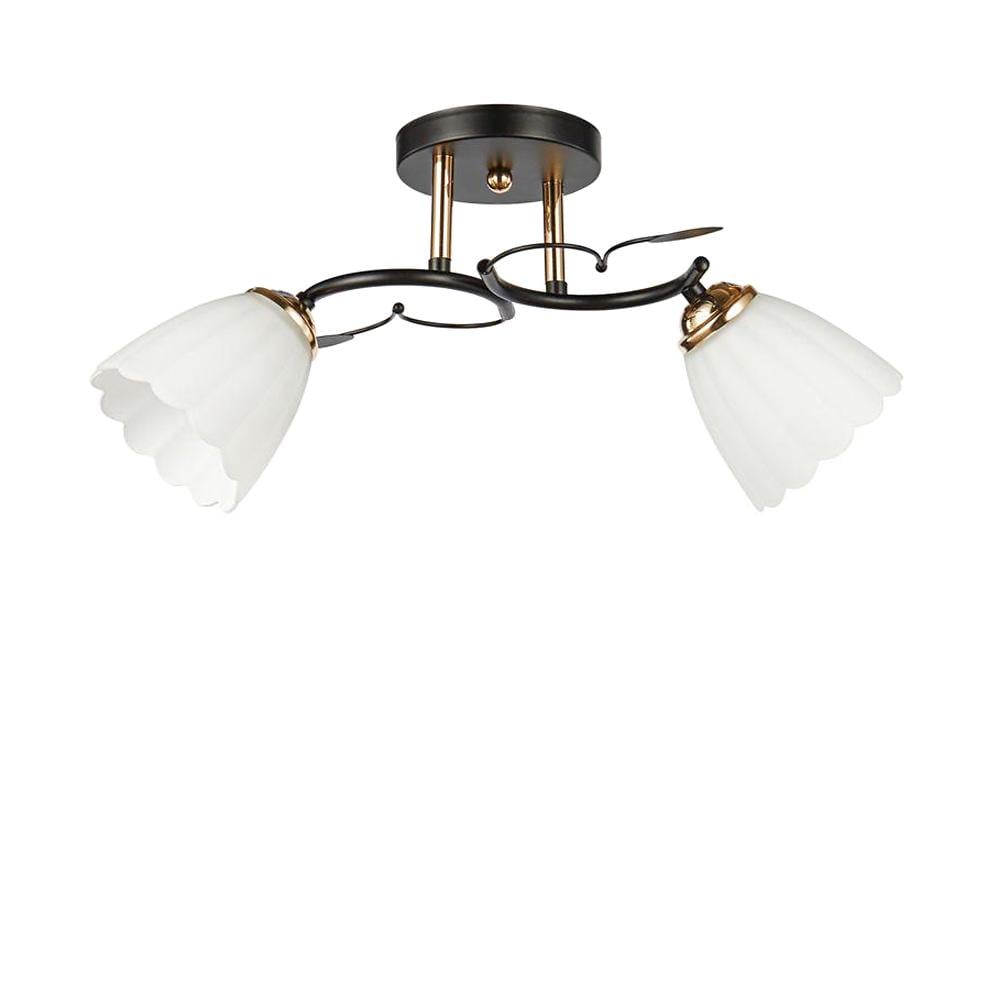 Люстра потолочная Light House SC-20274/2 BK/FG плафон белый 470х180х240 мм Черный/Золотой